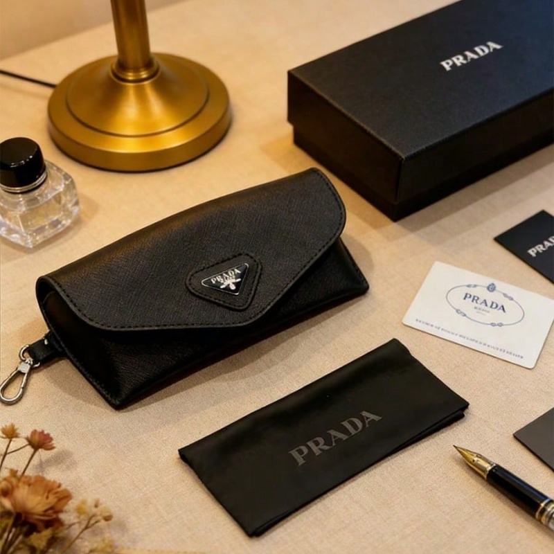 Women Bags Prada - Estojo de Óculos Prada em Couro