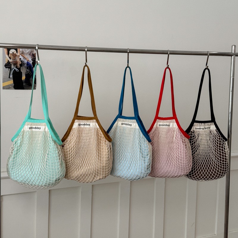 Crochet Market Bag - Bolsa de Ombro Leve de Verão