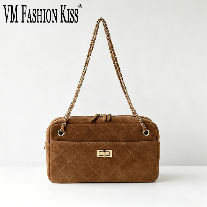 Women Bags For Airport - Bolsa de câmera em camurça retrô,