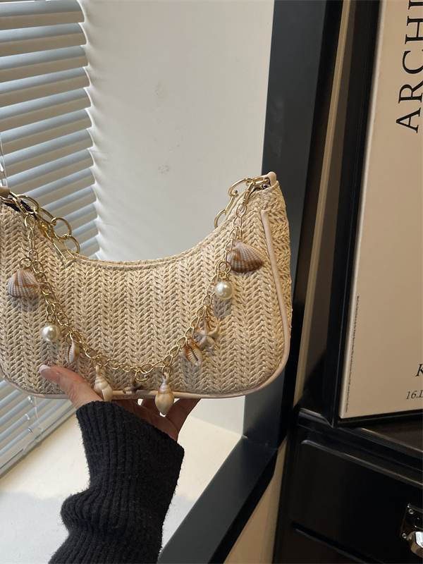 Women'S Young Bags - Bolsa de Ombro Casual de Palha