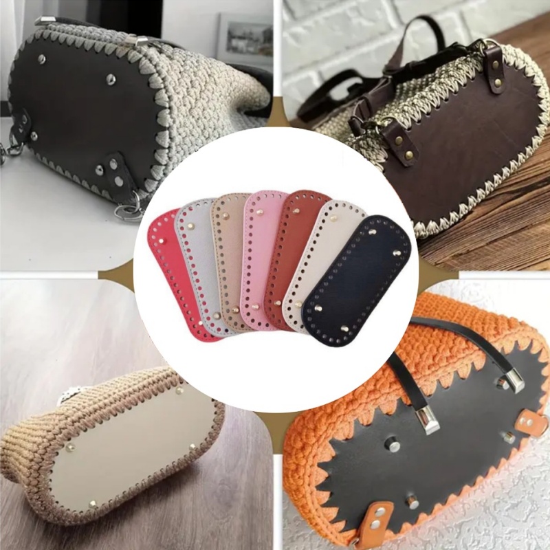 Crochet Market Bag - 21.5x10cm fundo longo para saco de