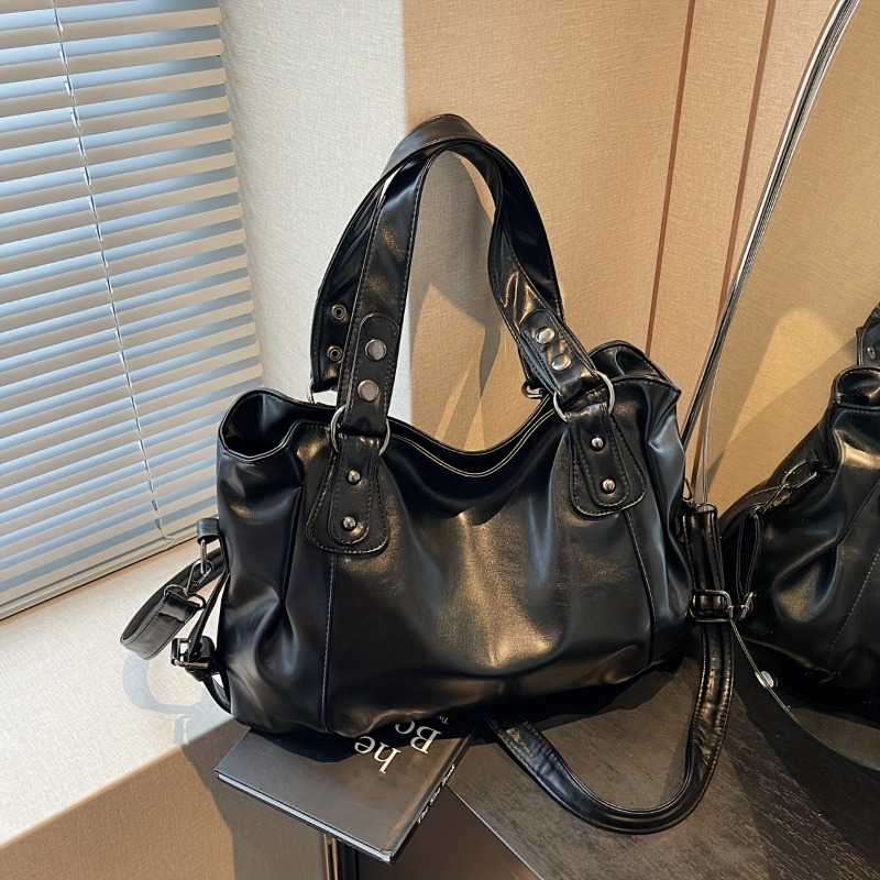 Women Bags For Airport - Bolsa de couro vintage de grande