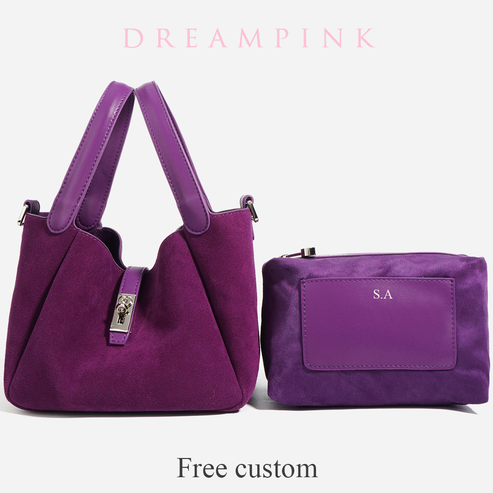 Women Bags Uae - Bolsa balde de couro de camurça