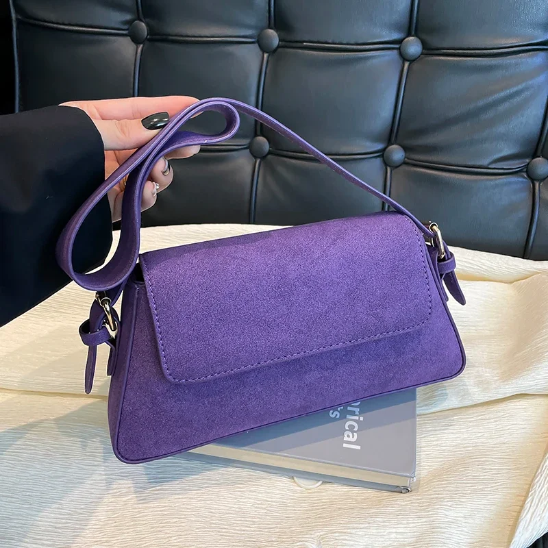 Women Bags For Airport - Luxo roxo sacos de ombro único