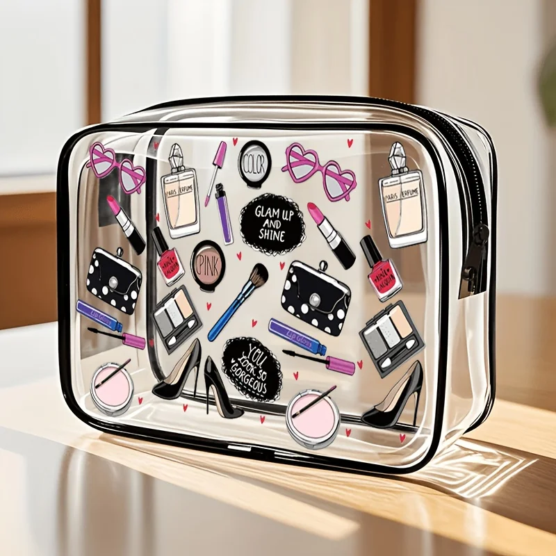 Women Bags For Airport - 1 unidade Bolsa de Maquiagem Transparente,