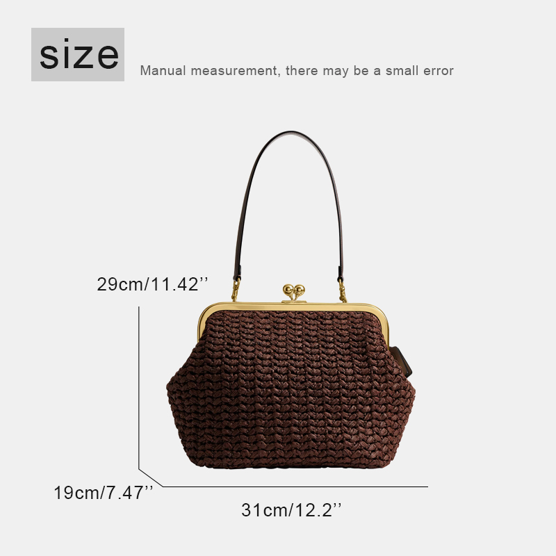 Bolsa de praia feminina de pal - Woven Straw Bag avaliação e preço
