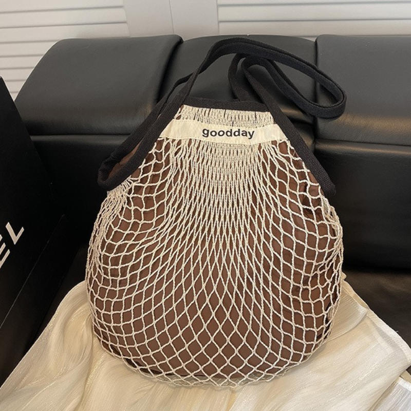 Bolsa de Ombro Leve de Verão p - Crochet Market Bag avaliação e preço