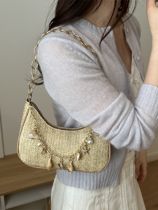 Bolsa de Ombro Casual de Palha - Women'S Young Bags avaliação e preço
