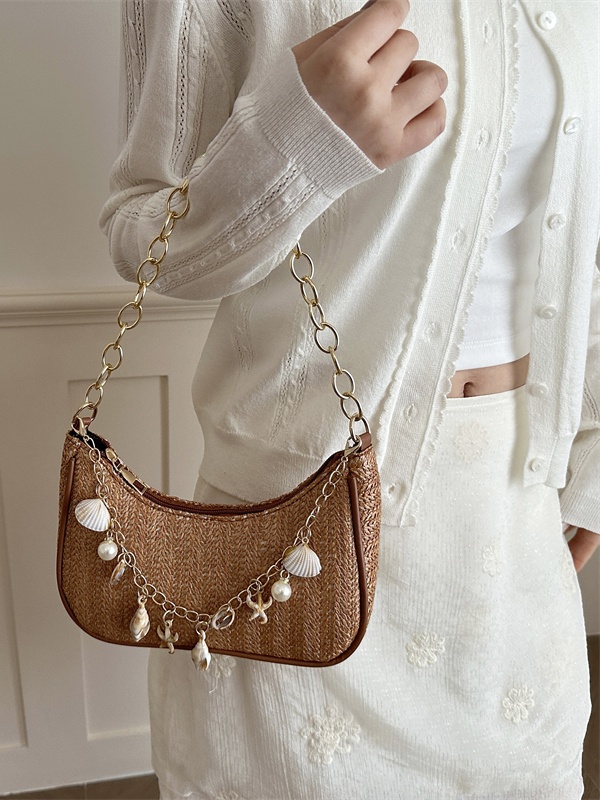 Bolsa de Ombro Casual de Palha - Women'S Young Bags avaliação e preço