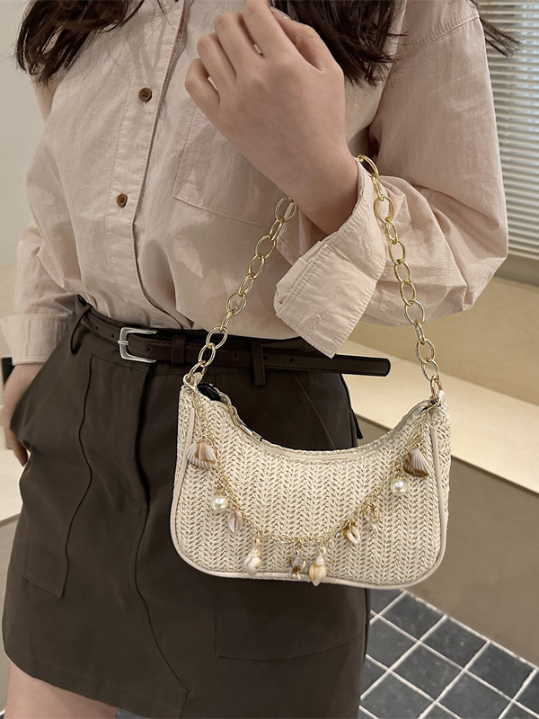 Bolsa de Ombro Casual de Palha - Women'S Young Bags avaliação e preço