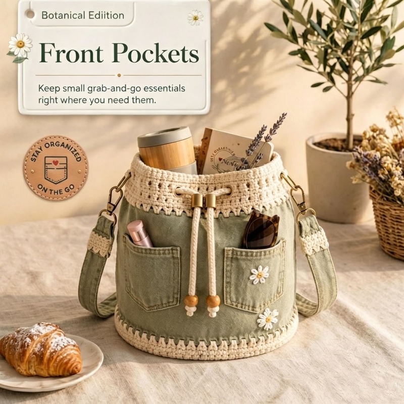Bolsa Bucket de Crochê em Deni - Crochet Market Bag avaliação e preço