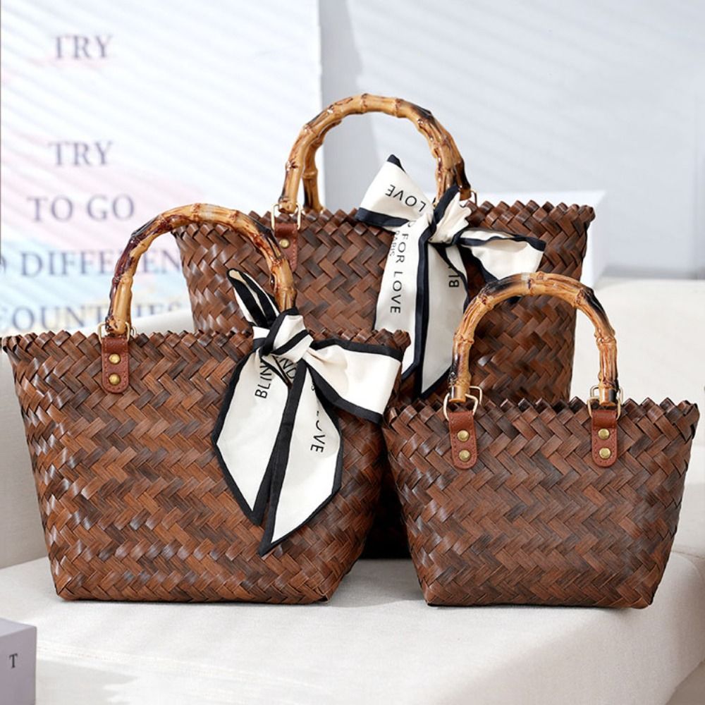 Mulheres casuais tecido grande - Crochet Market Bag avaliação e preço