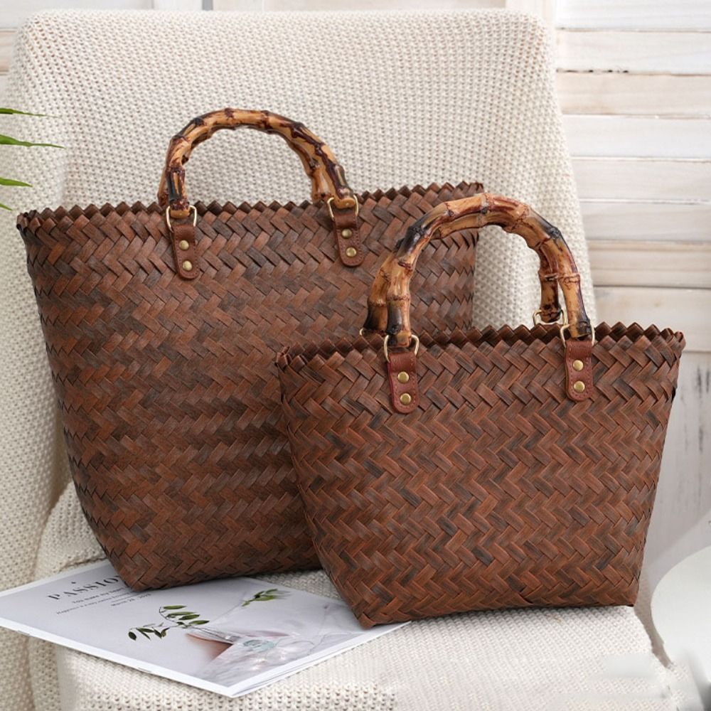 Mulheres casuais tecido grande - Crochet Market Bag avaliação e preço