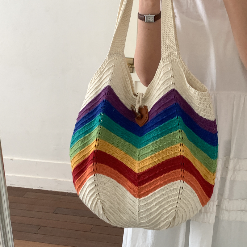 Bolsa de Praia de Crochê Arco- - Crochet Market Bag avaliação e preço