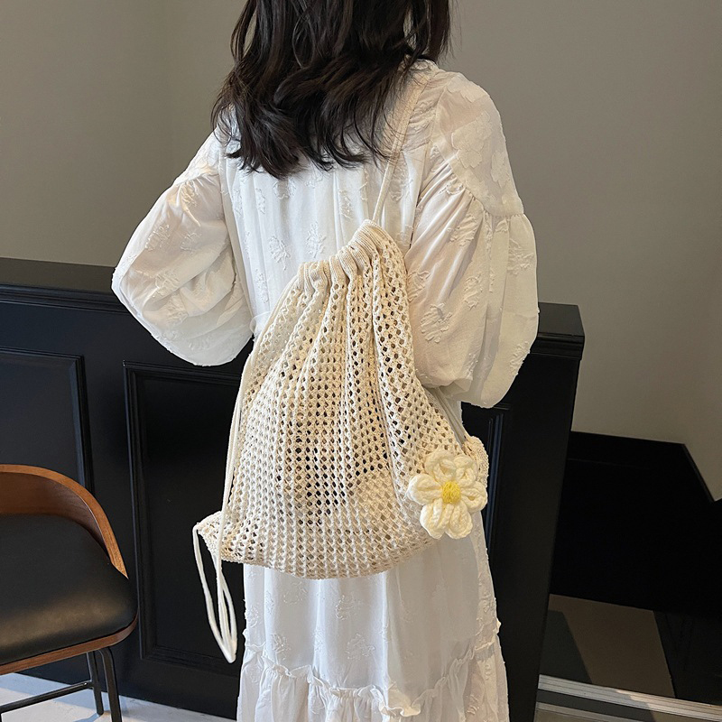 Bolsa de ombro de tricô de cor - Crochet Market Bag avaliação e preço