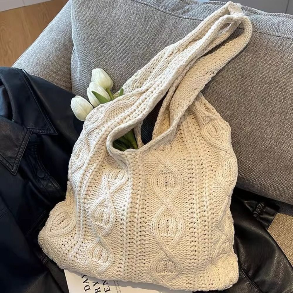 Bolsas de Ombro Femininas de C - Crochet Market Bag avaliação e preço