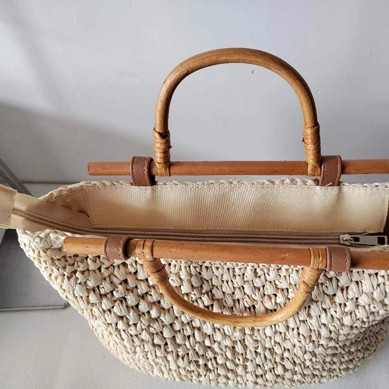 Bolsa de palha feminina com al - Woven Straw Bag avaliação e preço